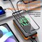 Portable Power Bank w/ Wireless Charging, 4 Built-in Cables, Solar Panel, 10000mAh Battery, IP65 Waterproof, Dustproof, LED Flashlight